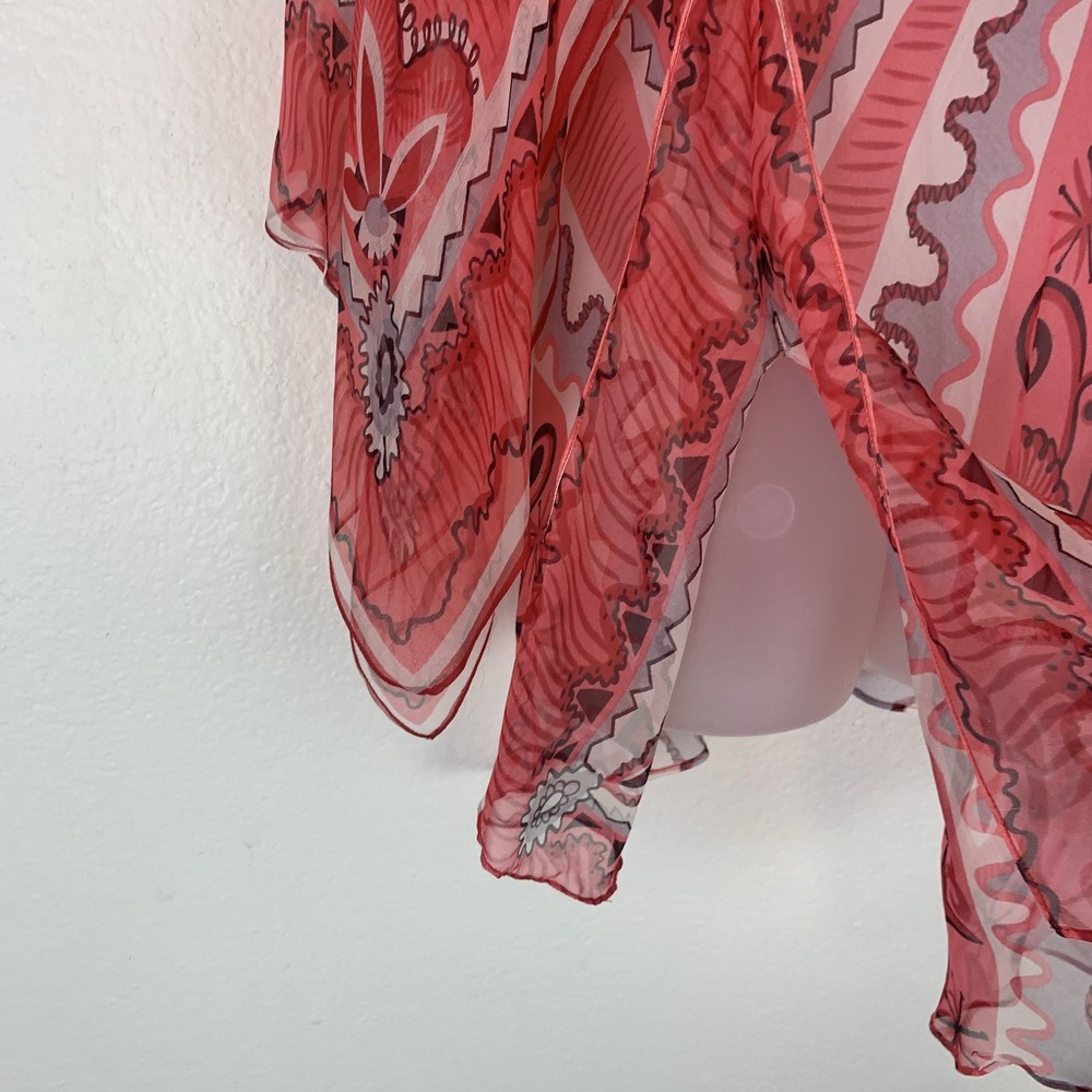 Arden B Luxe Top Medium Silk Fairy‎ Whimsy Boho Artsy Tunic Sheer Y2K Ethereal M - Picture 6 of 11